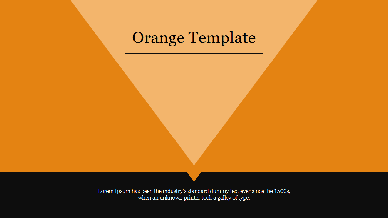 Simple Orange Template PPT Slide For Presentation